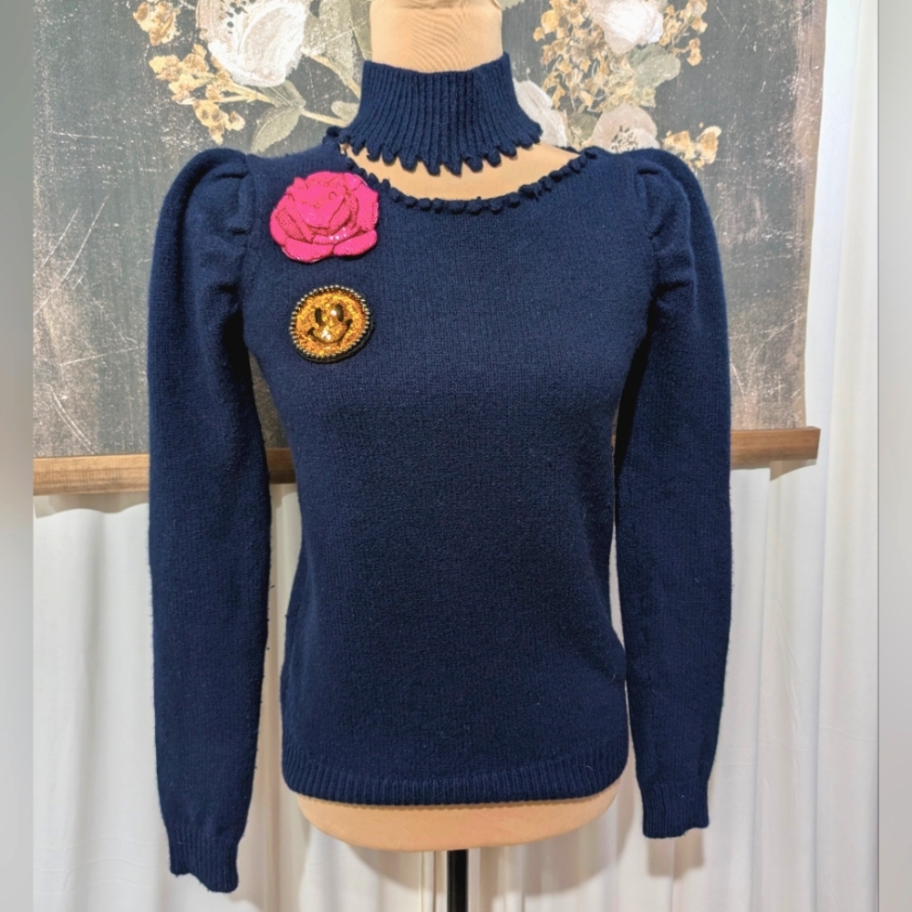 Manoush Wool Mock Wool Sweater Size Medium